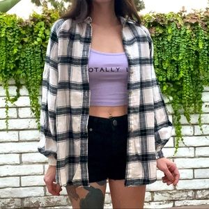 American Eagle Flannel - Black & White